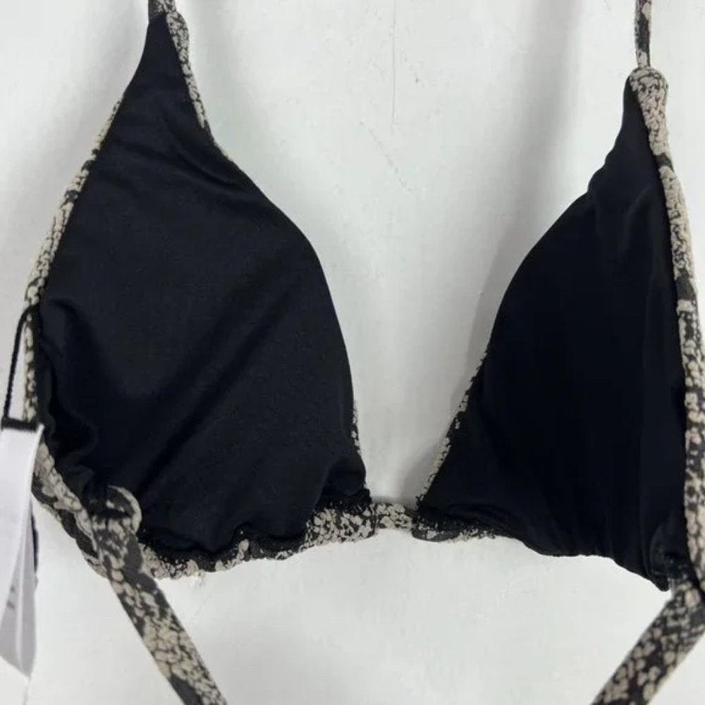 NWT Andie Swim String Bikini Top Textured Snakeskin Print Size Medium M NEW - Picture 6 of 8